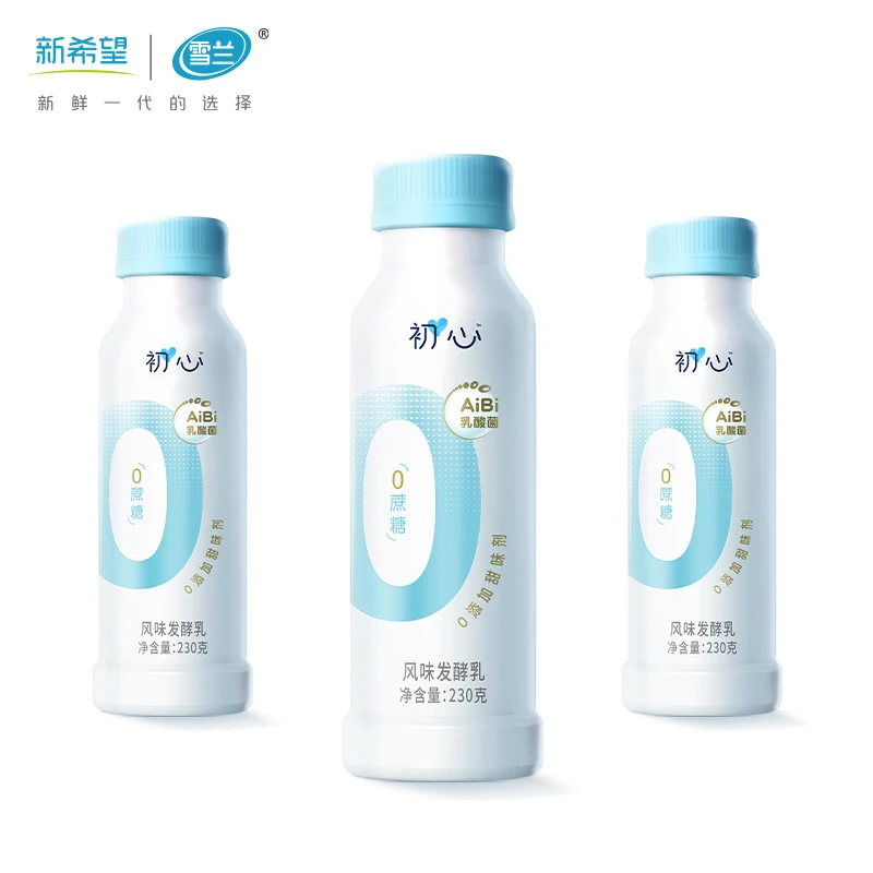 新希望雪兰初心酸奶0蔗糖高端低温发酵乳230g*8瓶酸牛奶