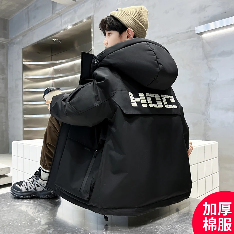 男童冬装棉服新款冬季加厚外套网红酷帅潮【奇斯熊】D3103