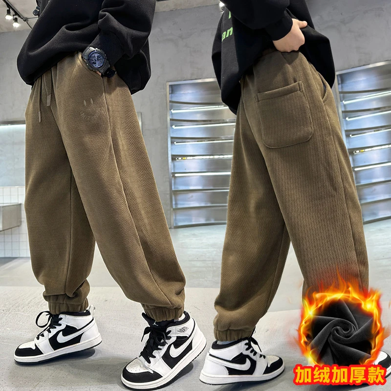 童装男童春秋季运动裤新款帅气加绒加厚潮【奇斯熊20】C3155-JR3029