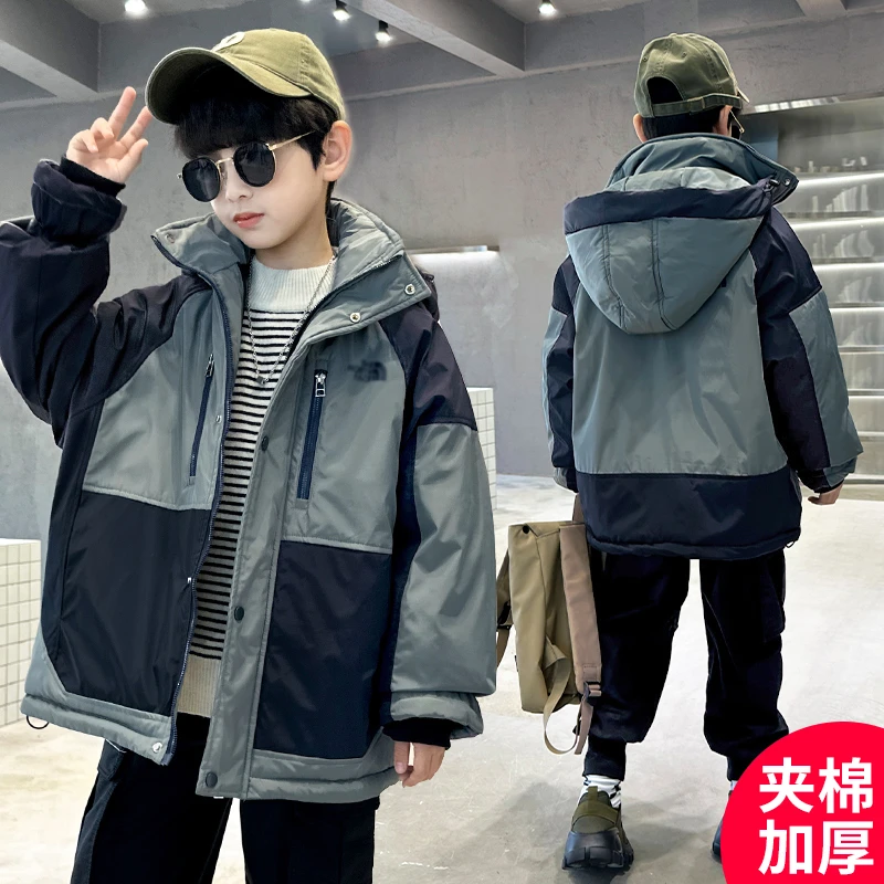 男童冬装加厚棉服新款冬季洋气男孩保暖【奇斯熊5】D2005