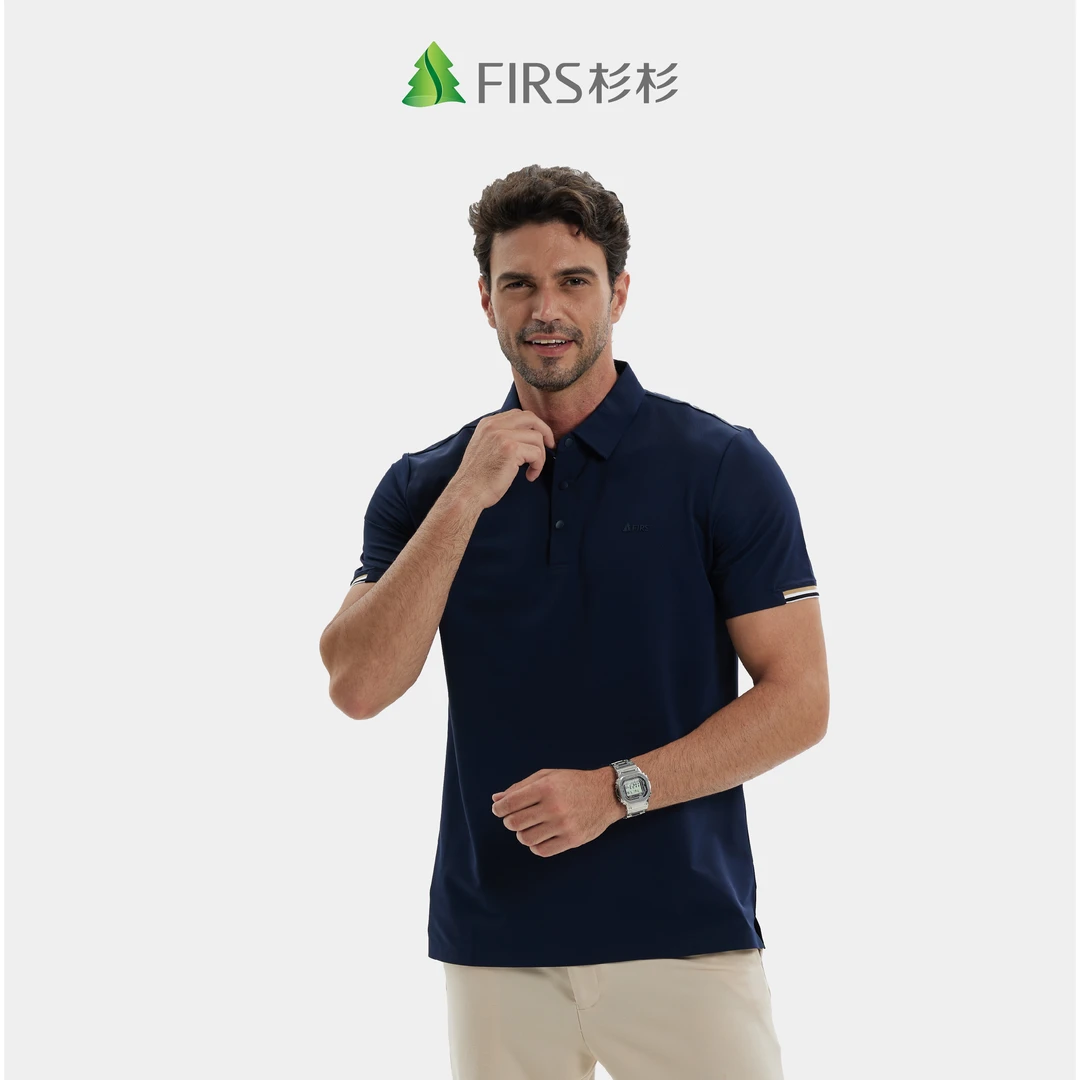 FIRS/杉杉【总裁系列】夏季透气创意高能感商务休闲POLO衫SS24003