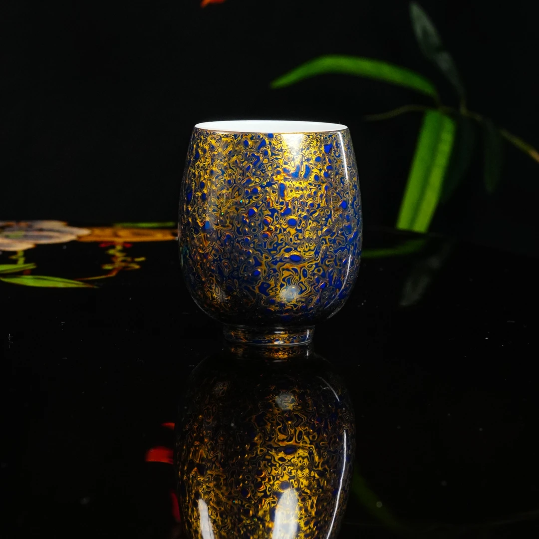 非遗漆器故宫系列蓝金鸡蛋杯