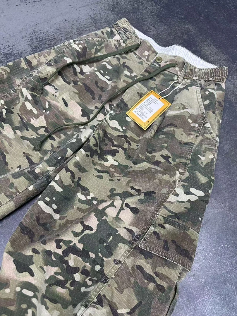 小众设计潮牌男女同款弯刀工装迷彩休闲裤 01#仓