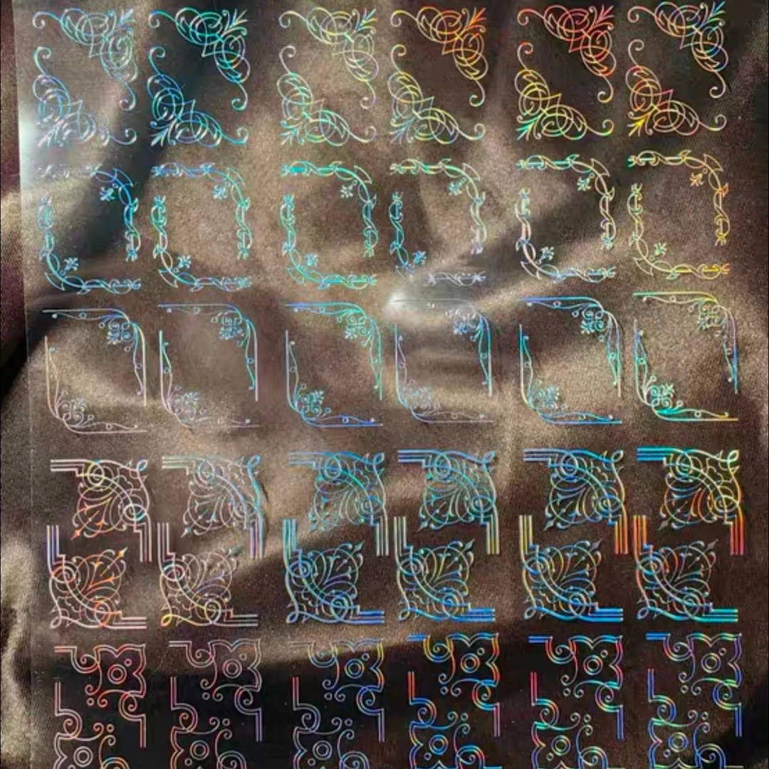 499.热门咕卡流麻手账胶带斗角镭射银5×100cm