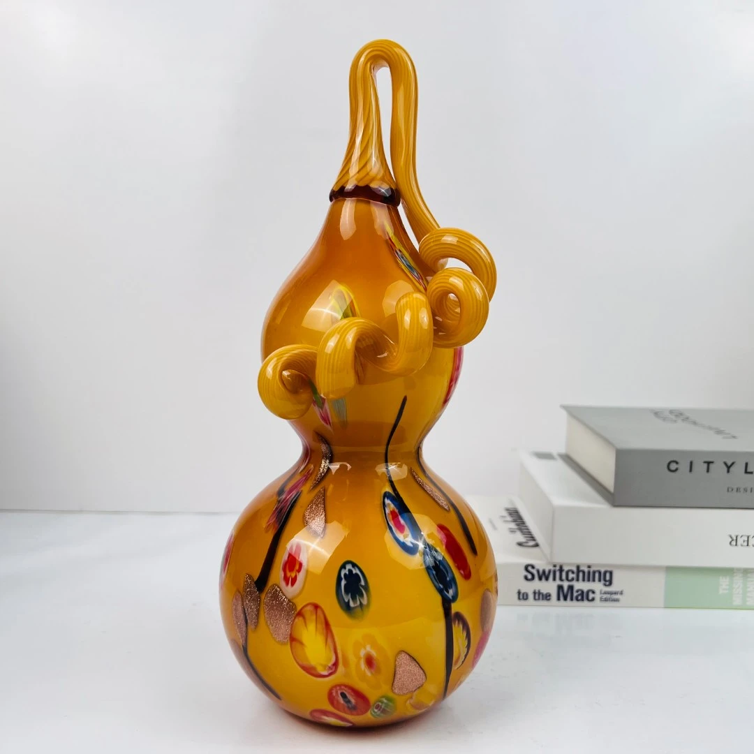 【琉璃哥】纯手工热塑非遗琉璃《万花葫芦》 家居摆件装饰礼品