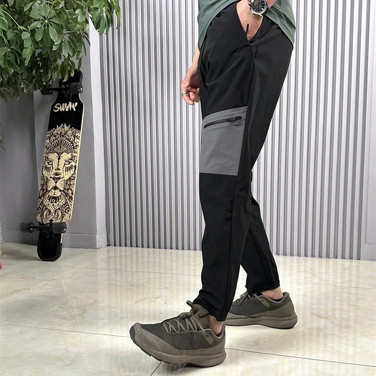 象替冬季新款休闲户外长裤男款加绒加厚平脚弹力透气户外登山防水
