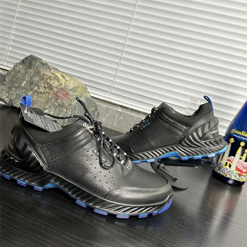 爱886外贸户外休闲运动男鞋男子皮加厚黑色全地形防水保暖鞋百搭