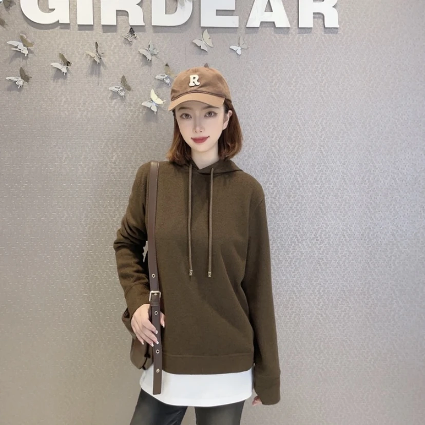 GIRDEAR/哥弟美拉德色系百搭显瘦连帽卫衣1300918-4233433-001