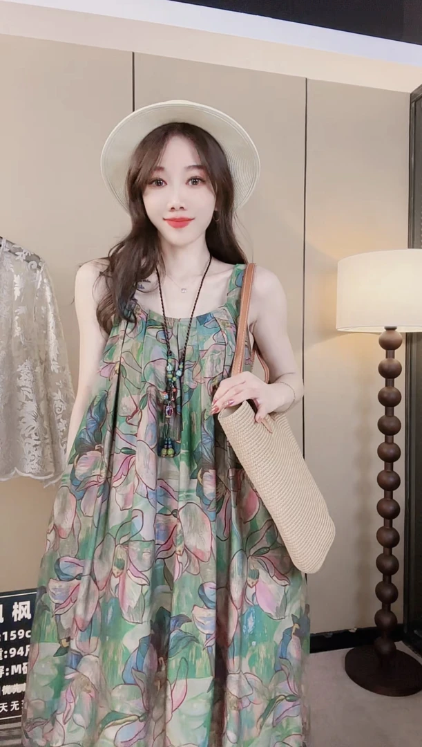 【绿野仙踪】女装连衣裙宽松裙碎花显瘦气质长裙吊带裙夏季