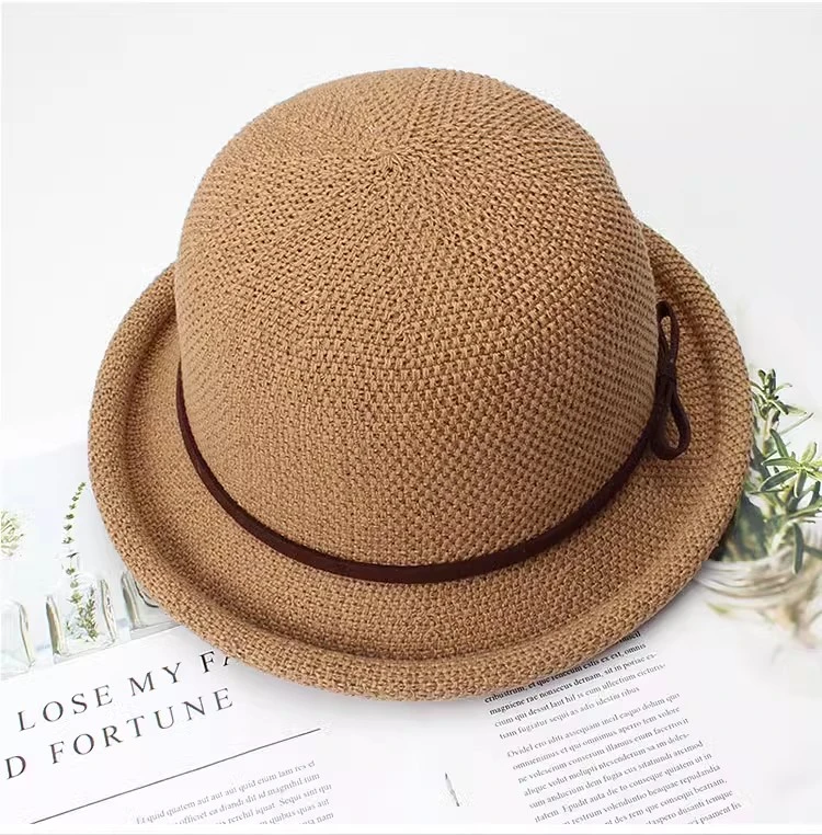 【慕朵恋原创】渔夫帽子女夏季蝴蝶结卷边圆顶礼帽小清新