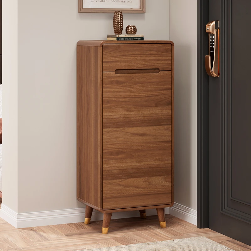 实木鞋柜家用门口入户新中式玄关小户型收纳储物现代简约窄门厅柜