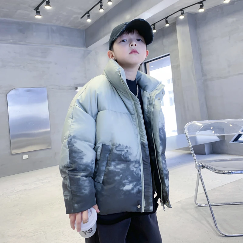 【现货现发】儿童2025新款韩式户外冬季羽绒服男童加厚外套潮流时尚