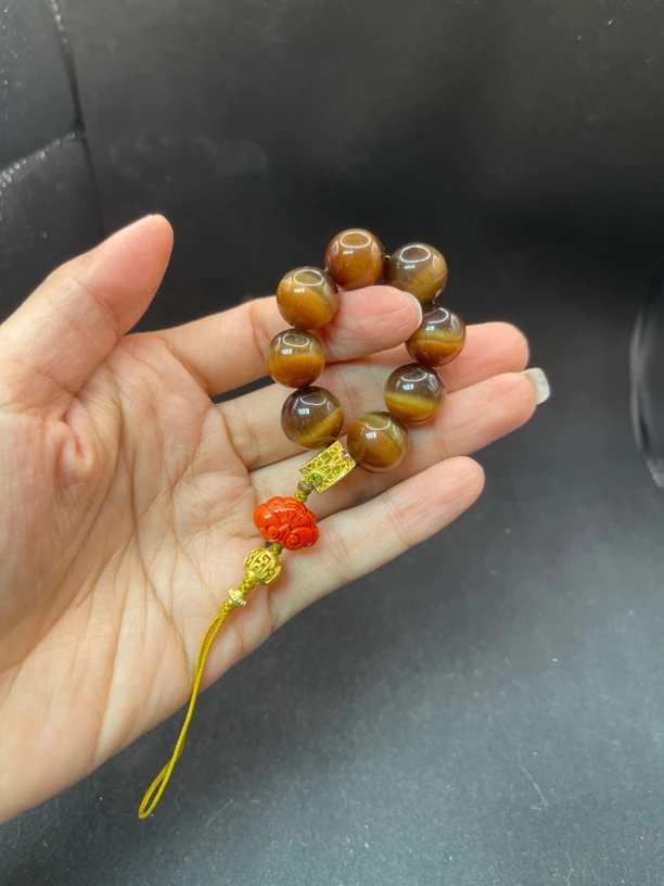 D143铜发晶手机挂件多样性发货