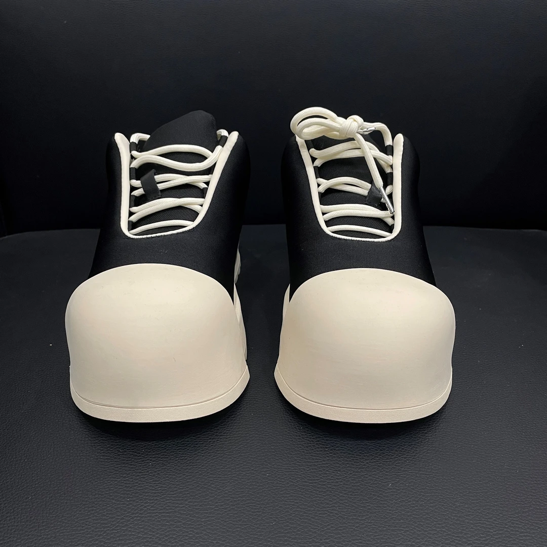 男女情侣休闲大头鞋黑白米奇高级感厚底靴欧美百搭贝壳鞋小众潮流