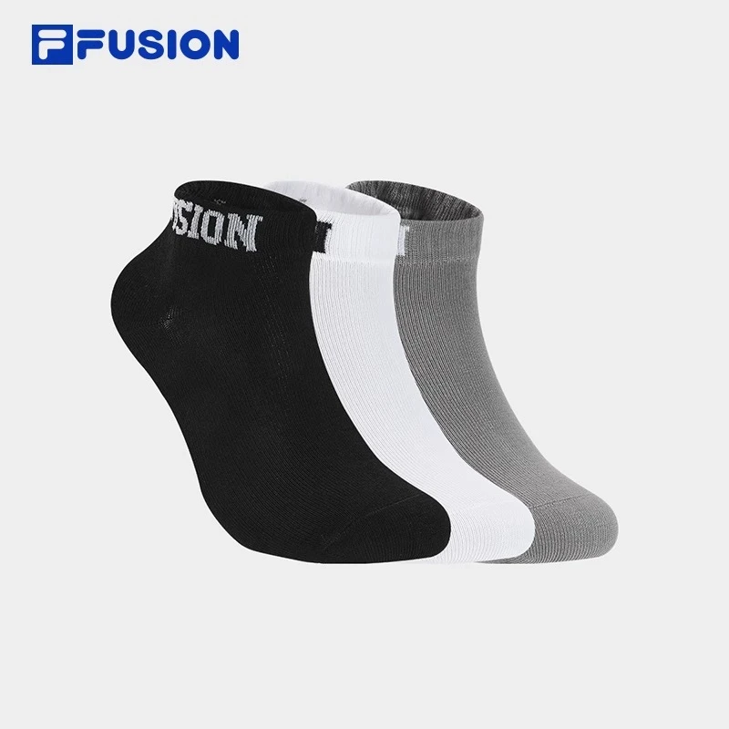 Fila斐乐潮牌新款男士女士袜子套装吸汗跑步防滑短袜三双装休闲袜