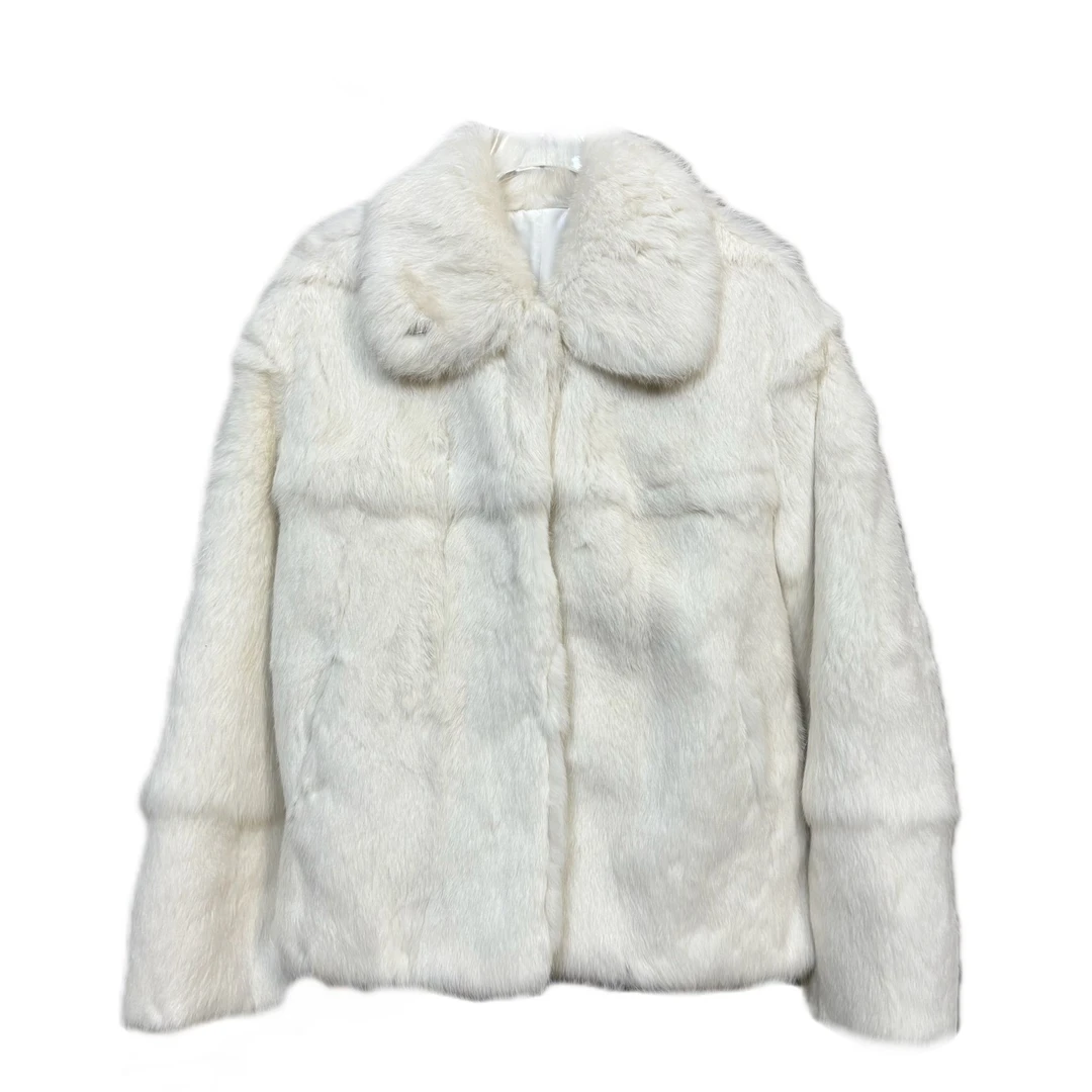 【WuXiFur】2024新款兔整轻奢简约翻领网红女装高级休闲冬装外套