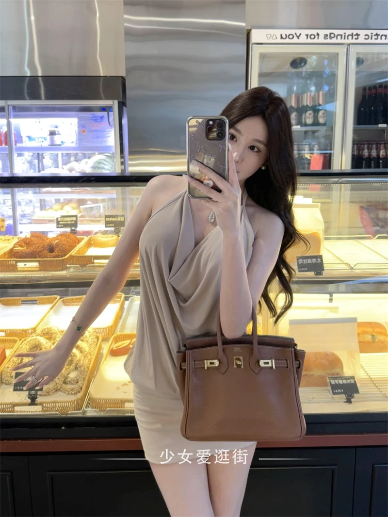 【女人味十足的一条乱杀裙】露背绑带连衣裙