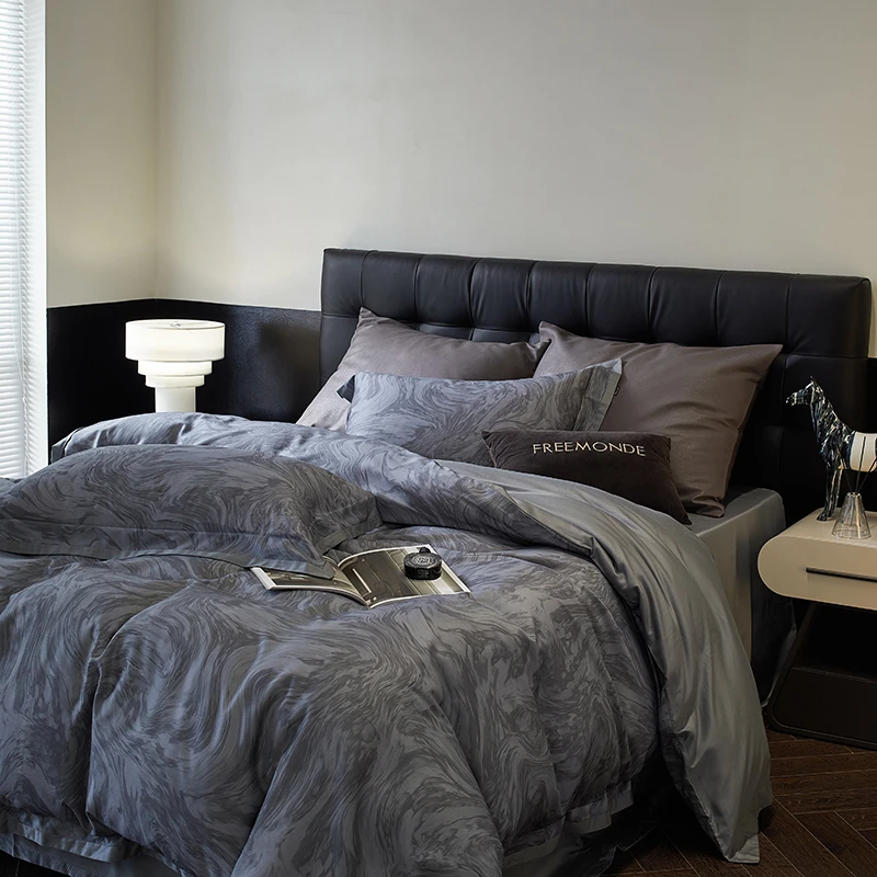 盛满坊【圣托里尼】高端轻奢简约80S新疆棉磨毛绒四件套秋冬款全棉