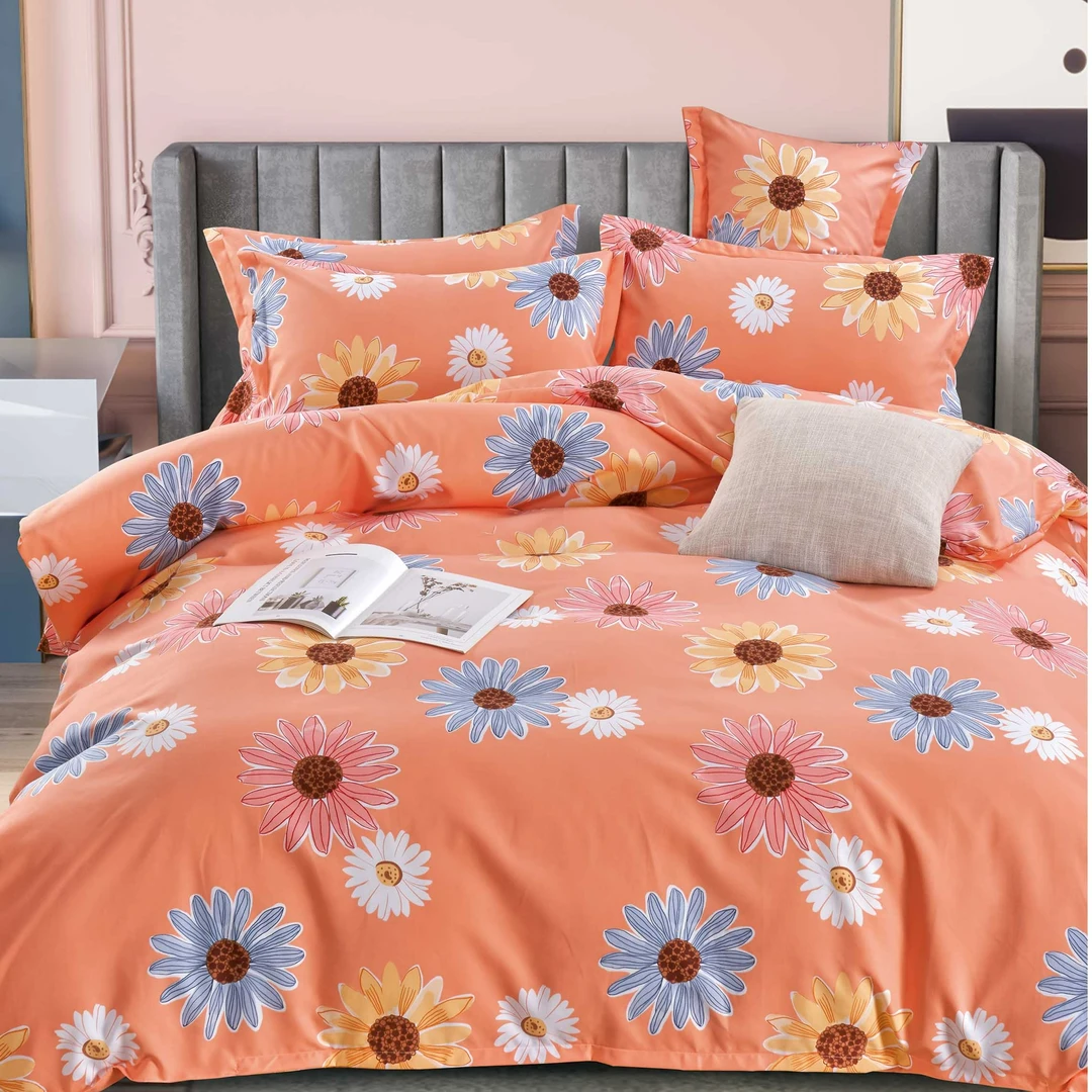 【印花双人被套】加密加厚棉牛奶绒秋冬保暖舒适双人大被套-太阳花