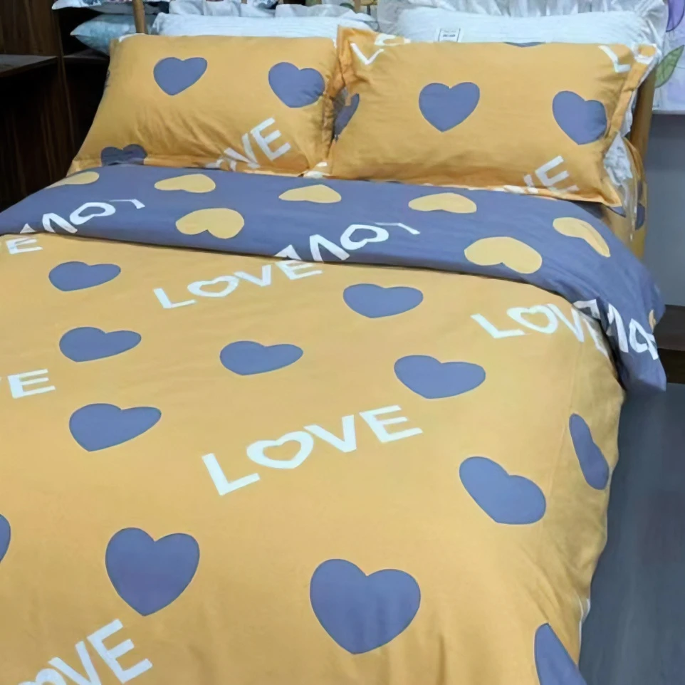 【印花单人被套】加密加厚棉牛奶绒秋冬保暖舒适单人被套-心心相印