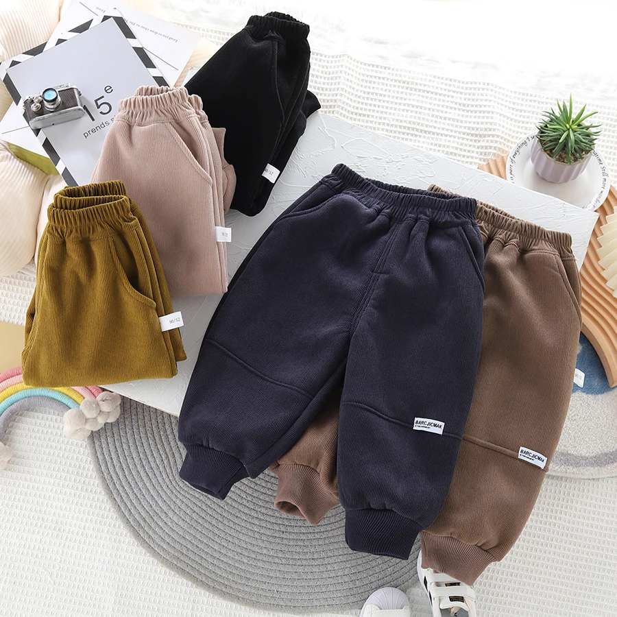 【加绒清仓】春秋季加裤儿童休闲裤复欧棉绒裤子男女童休闲裤