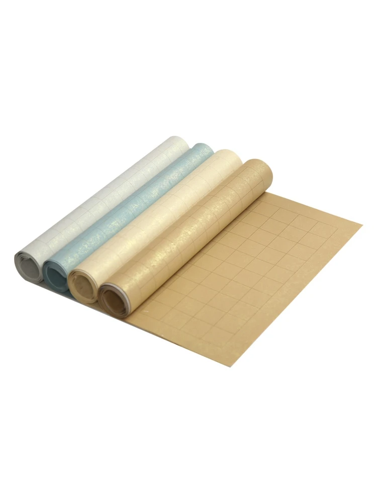 蜡染鎏金方格四尺六尺对开书法创作专用，买二送一，买三送二