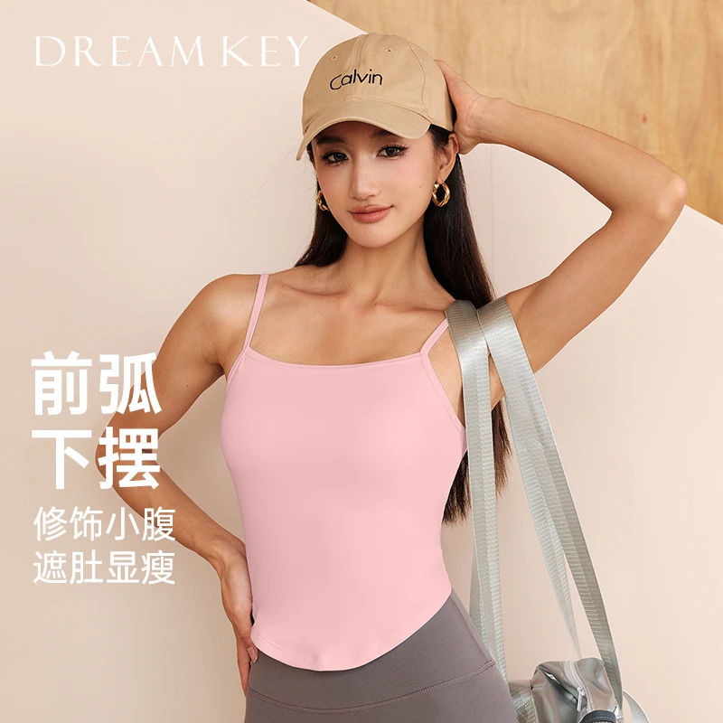 DK一体式运动背心女跑步瑜伽吊带背心健身透气训练紧身上衣8141