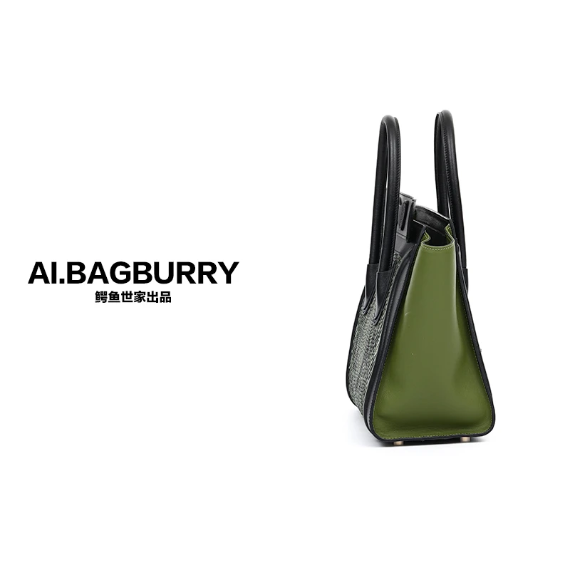 私订达人2024年秋冬新款雅丹蛇皮时尚百搭女士手拎包包