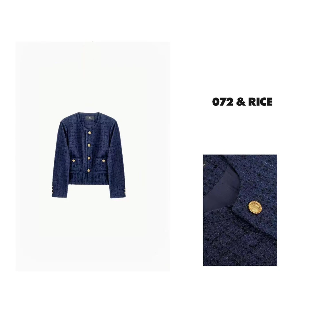 072 & RICE【爱德华】秋季休闲U领小香长袖外套 QB034