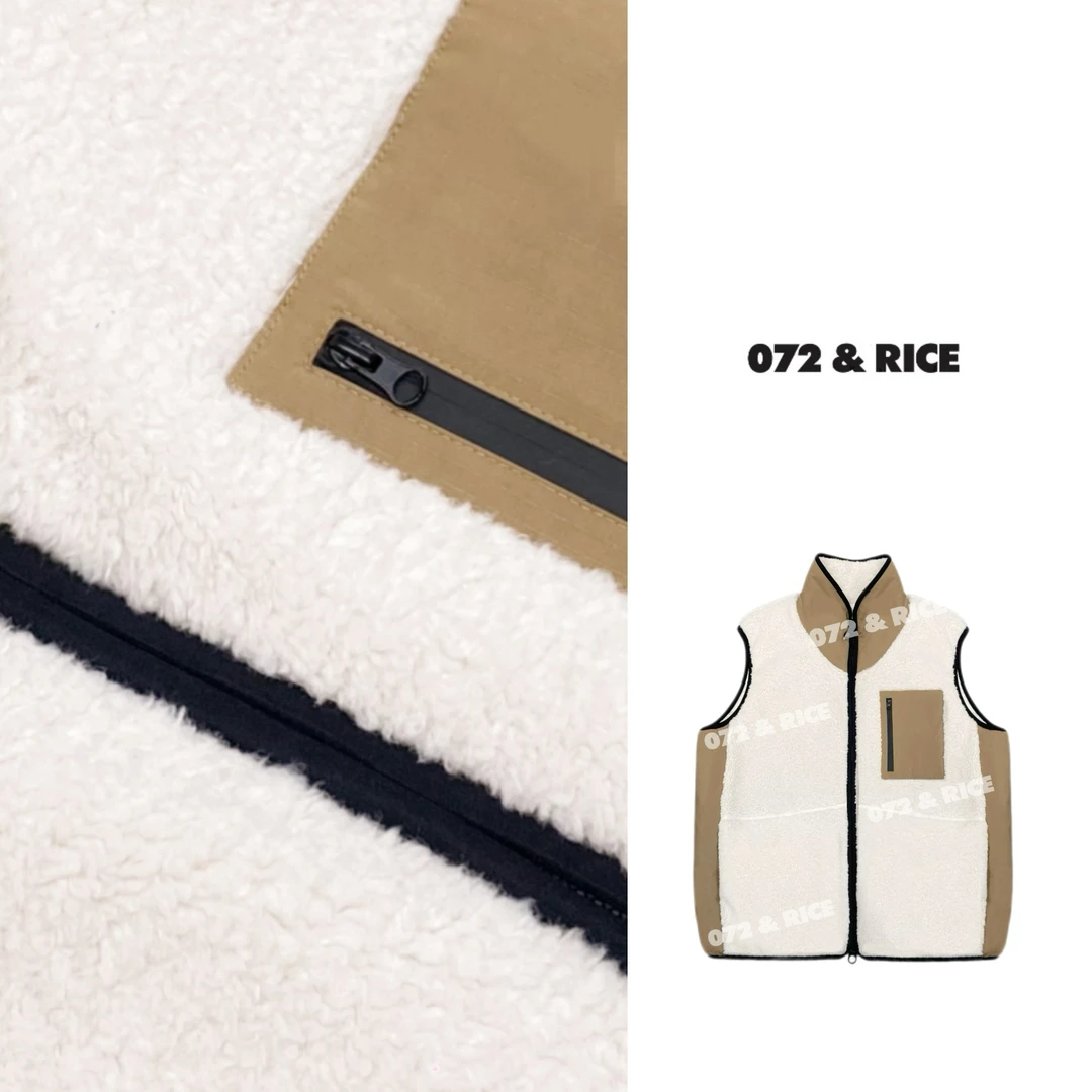 072 & RICE【雪纳瑞】秋冬高领拉链加厚马甲外套 31XB60