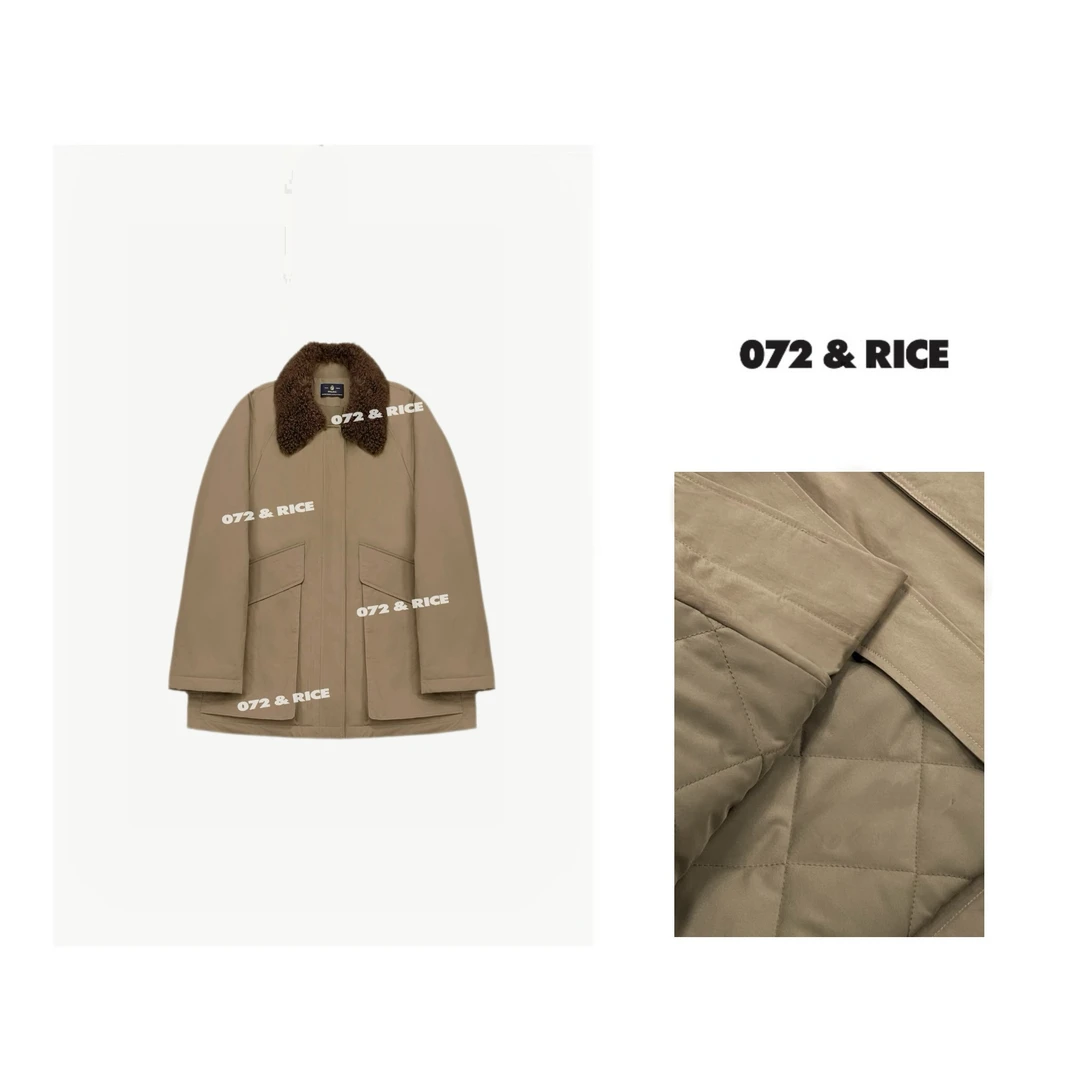 072 & RICE【北欧】秋冬休闲毛领拉链棉服外套 31YW02