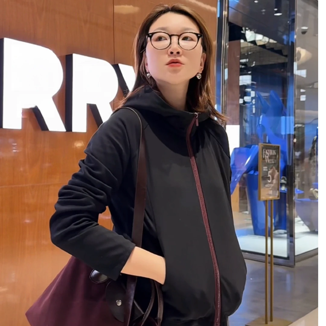 072 & RICE【茜拉】秋冬休闲连帽拉链薄绒外套 31XB53