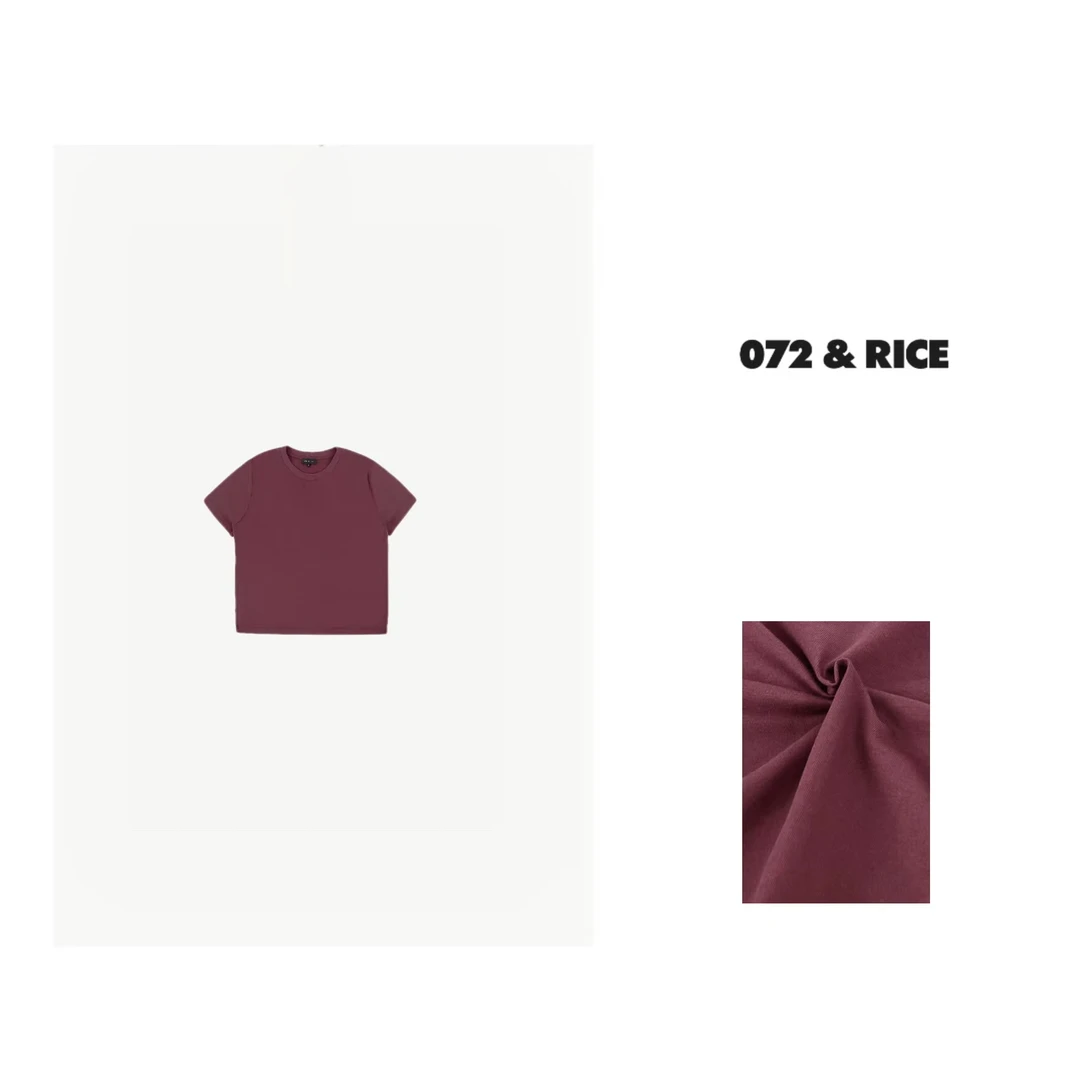 072 & RICE【拉菲TEE】100纯棉夏季休闲圆领短袖T恤 W0281 125FF