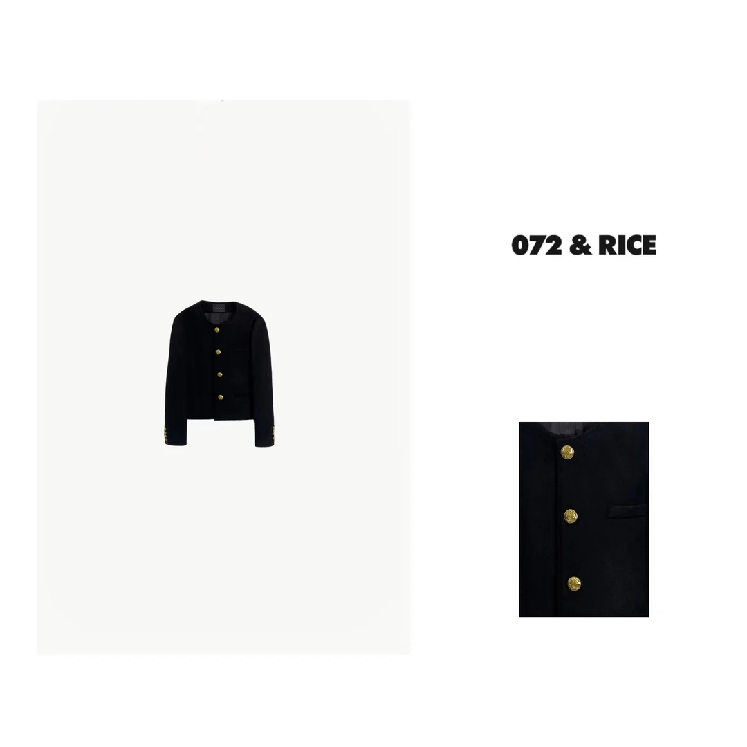 072 & RICE【南法古堡】秋冬休闲小香长袖外套 XB004