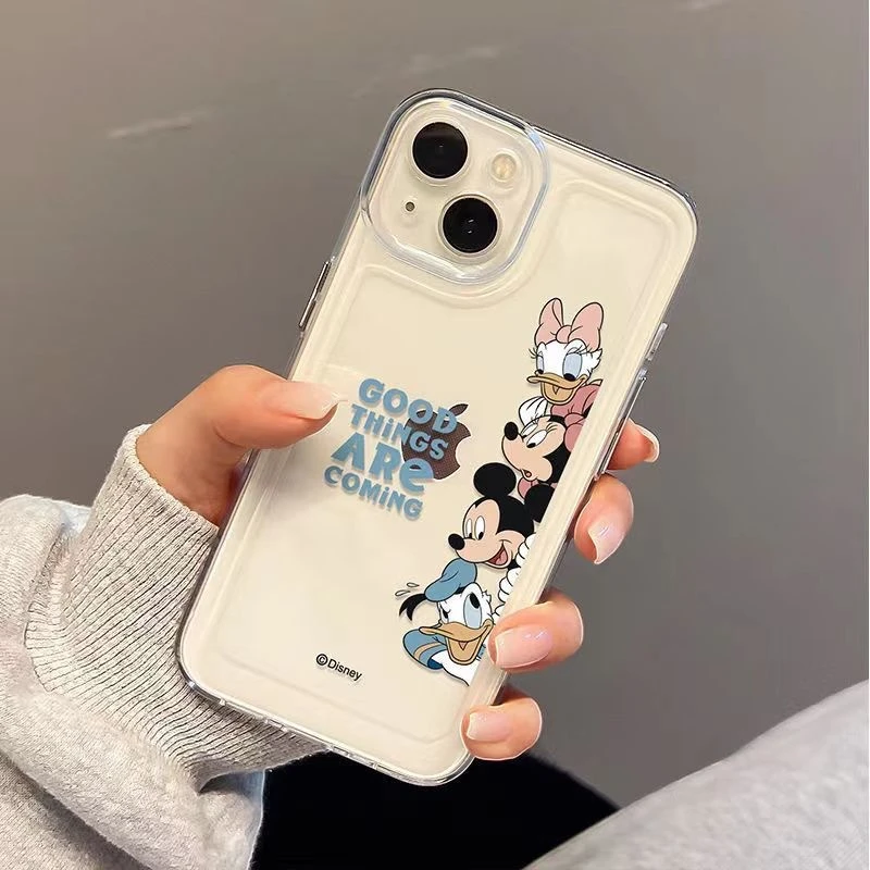 米奇合集iphone15PRO适用适用苹果手机壳卡通xr透明13pro女xr男xs