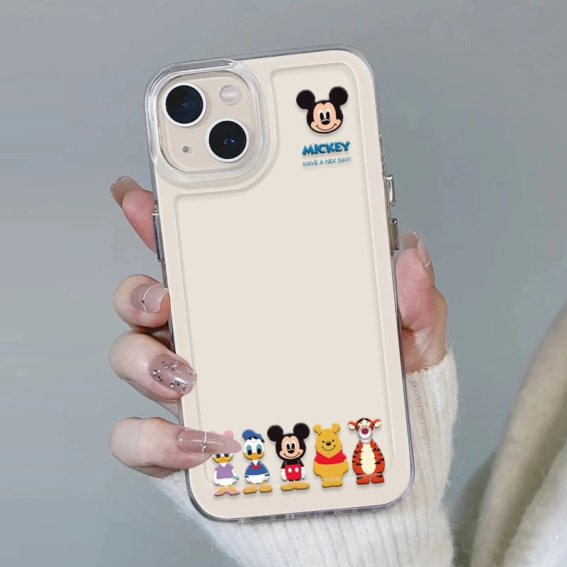 米奇维尼熊iphone14promax手机壳13/16/11透明xr/xs防摔7/8plus女
