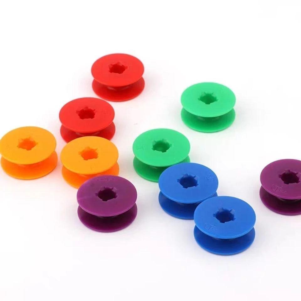 电脑平车塑料彩色梭心 工业平车绣花机梭芯 电动缝纫机梭心