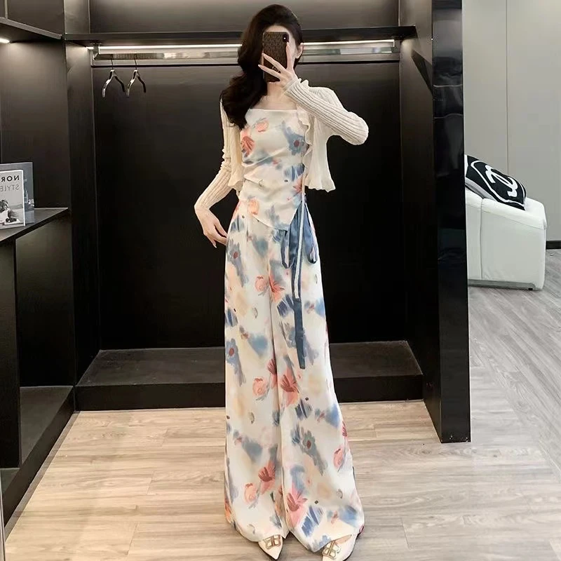 夏网红套装女时尚气质吊带高贵防晒开衫连衣裙女款爆款2025新款