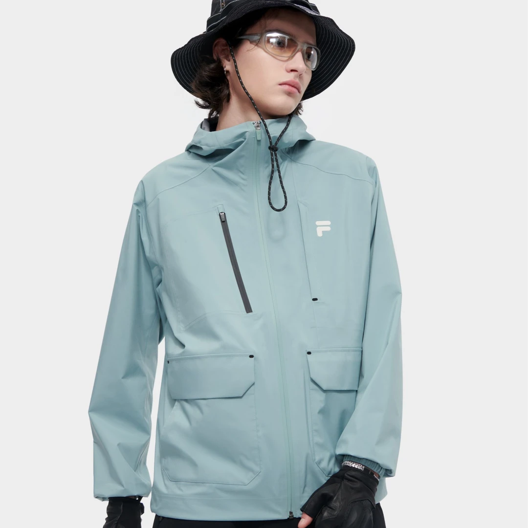 FILA/斐乐休闲户外男款春季款连帽外套防风登山运动夹克爆款春夏