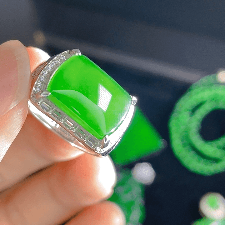 翡翠吊坠(不含链)银S925镶嵌