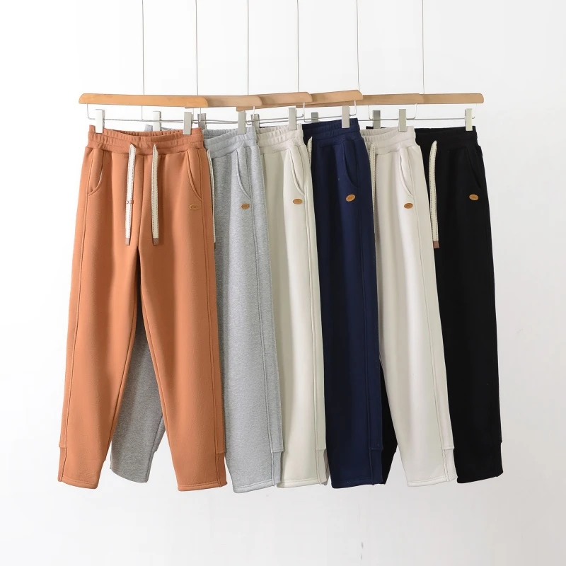 XUXU-「保暖有着落」2024加绒加厚女冬季新款百搭休闲裤E-241197