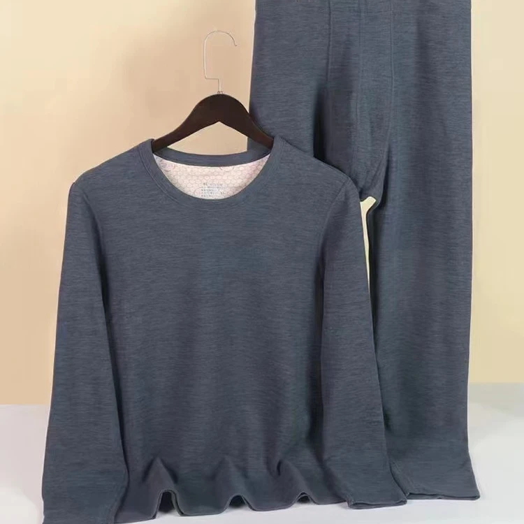 《SI JI 柔软时光》秋冬男士保暖内衣套装加绒加厚防寒打底51-101