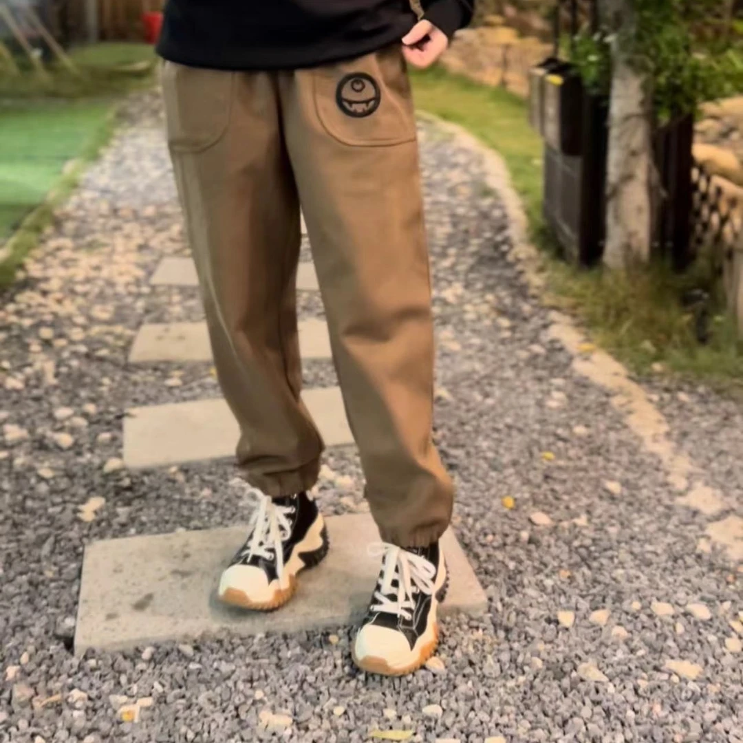 恶魔果实春秋季男新品潮流宽松大码情侣加绒长裤