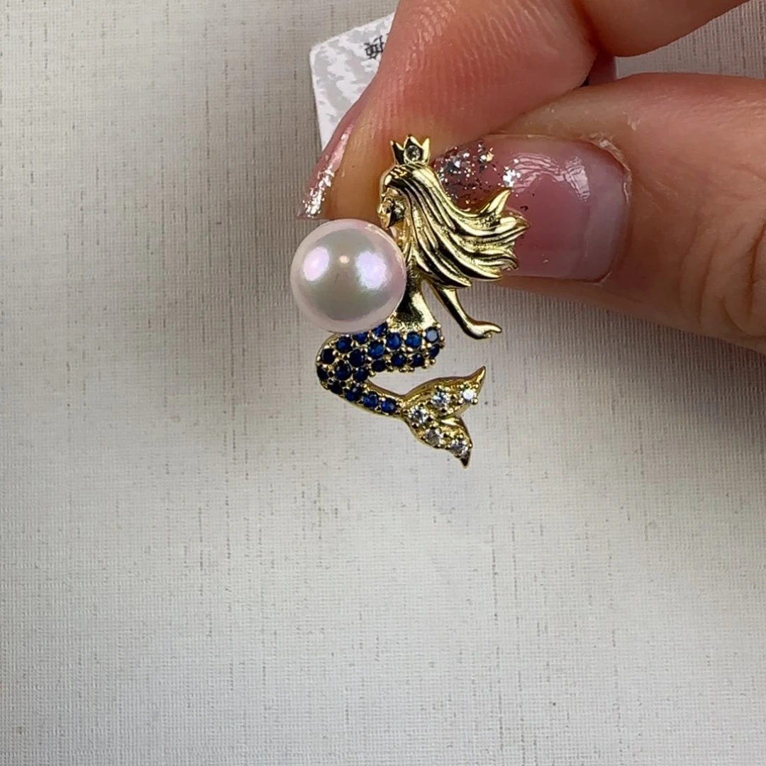 海水珍珠颈饰银S925镶嵌