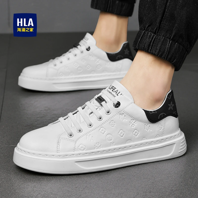 HLA/海澜之家男鞋男士低帮时尚休闲板鞋软底潮流百搭休闲鞋小白鞋