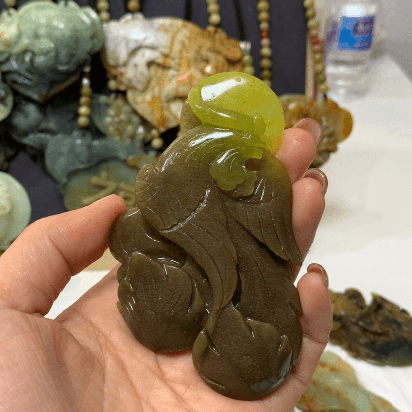 【闪购商品】蛇纹石玉颈饰合金一**尘