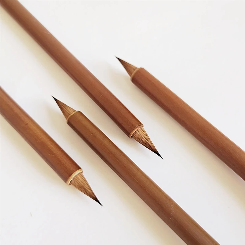 净尾狼毫纯狼毫毛笔小楷蝇头小楷手札写卷老笔工精制定制小楷毛笔