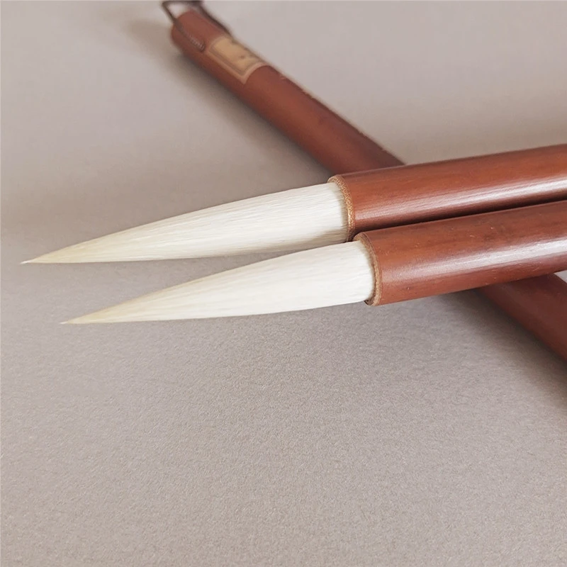 瑞雪红梅泰山牌纯细光锋羊毫毛笔莱州毛笔魏碑隶篆启功体山水写意