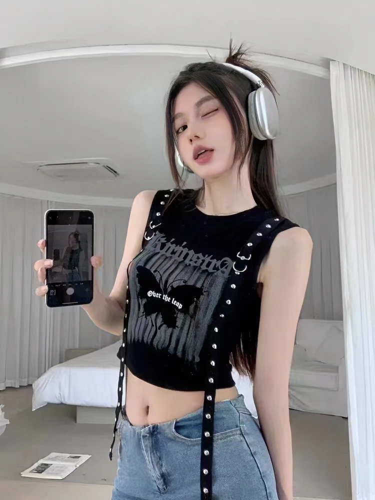 韩系时尚网红复古短款套装ins新款黑色显瘦