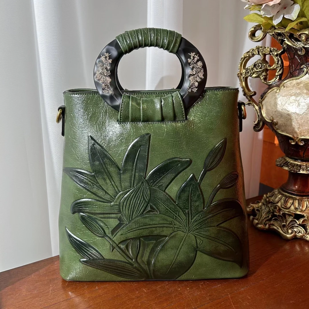 （长29宽12高30）新款复古时尚女撞色百搭气质手提包D208